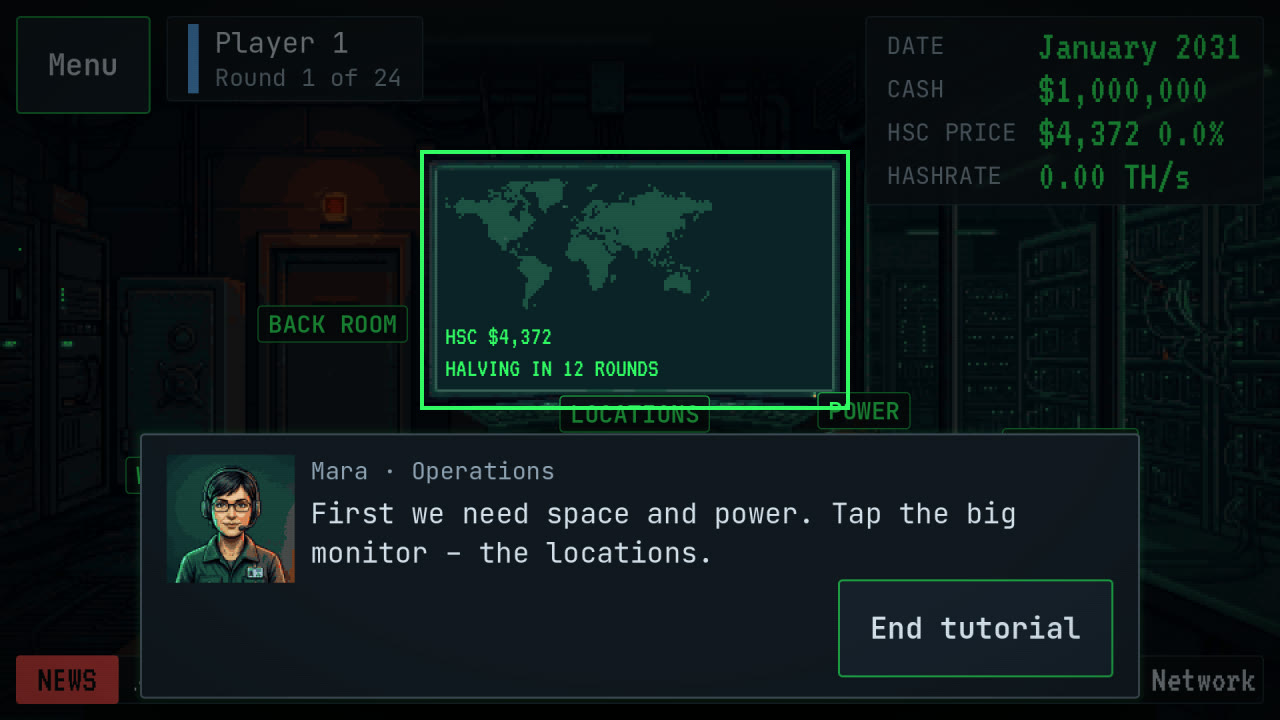 The tutorial with operations manager Mara